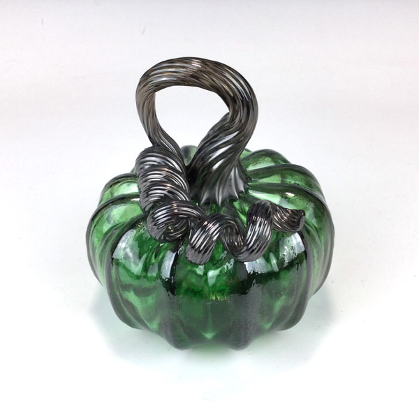 Cauldron Green Glass Pumpkin - Image 2